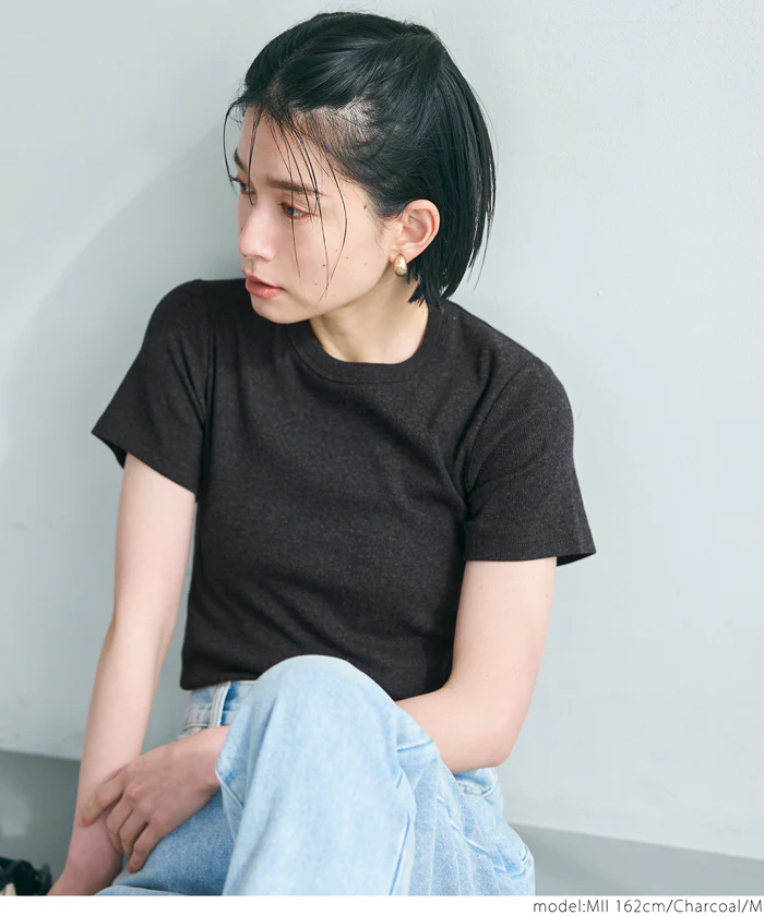 細リブクルーネックTシャツ レディース メール便可 coca コカ - Image 10