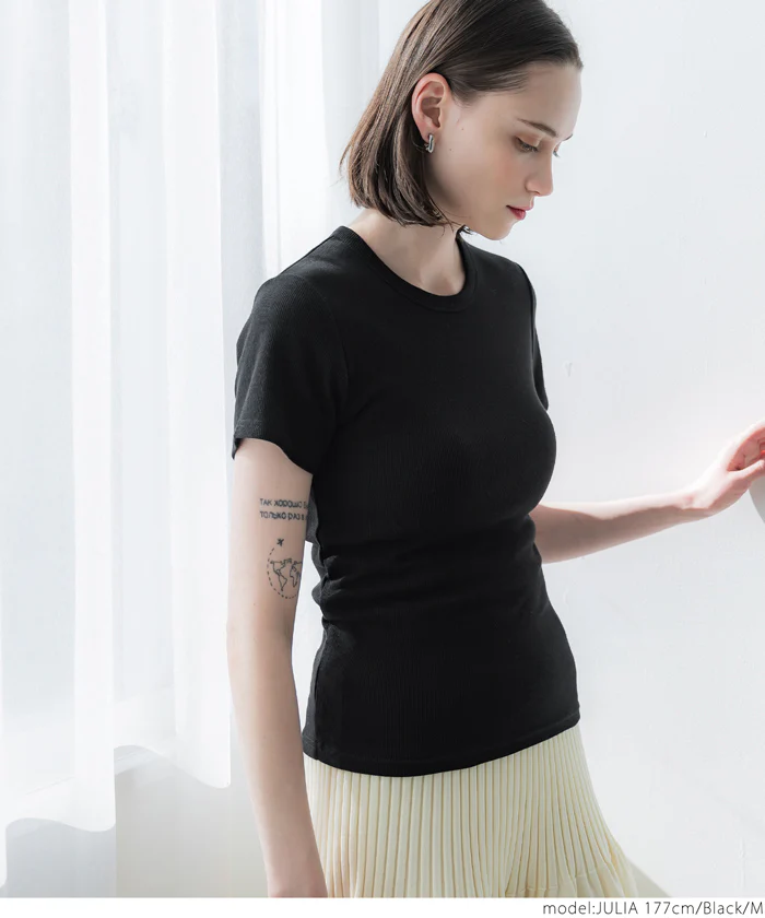 細リブクルーネックTシャツ レディース メール便可 coca コカ - Image 14