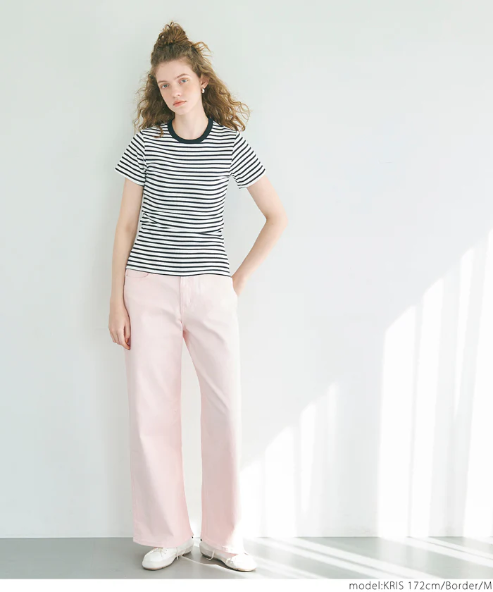 細リブクルーネックTシャツ レディース メール便可 coca コカ - Image 15