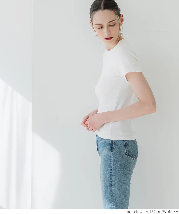 細リブクルーネックTシャツ レディース メール便可 coca コカ - Image 4