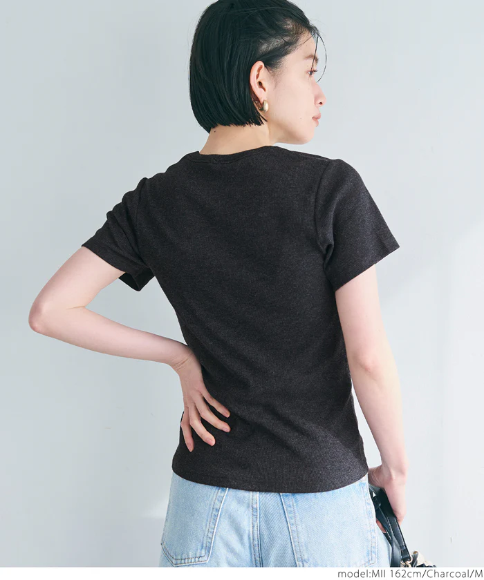 細リブクルーネックTシャツ レディース メール便可 coca コカ - Image 8