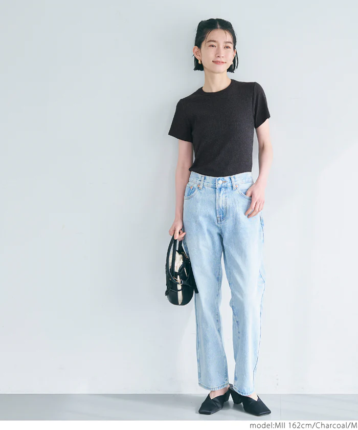 細リブクルーネックTシャツ レディース メール便可 coca コカ - Image 9