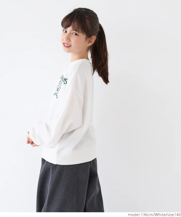 セール★1690円→550円 親子お揃い裏毛刺繍オーバーサイズスウェットトップス キッズ メール便不可 - Image 15