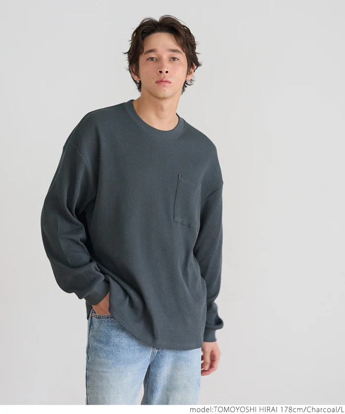 セール★1990円→990円 ワッフルポケットロンT メンズ メール便不可 coca コカ - Image 5