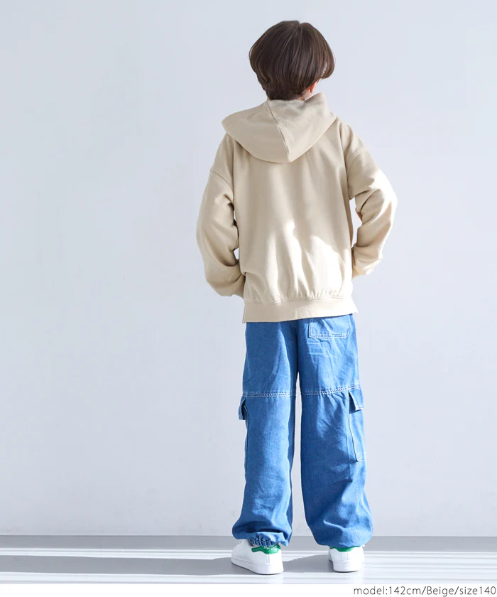 セール★1690円→550円 裏毛胸刺繍プルパーカー キッズ メール便不可 - Image 9