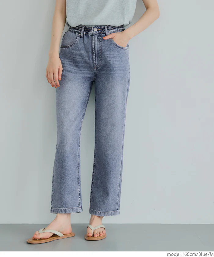 サマーデニムテーパードパンツ レディース メール便不可 - Image 9