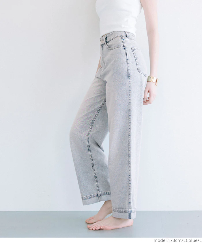 サマーデニムロールアップパンツ レディース メール便不可 - Image 7
