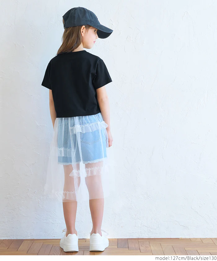 セール★1490円→990円 チュールスカートドッキングTシャツ キッズ メール便不可 - Image 5