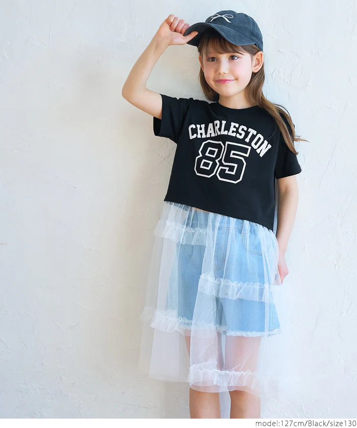 セール★1490円→990円 チュールスカートドッキングTシャツ キッズ メール便不可 - Image 7