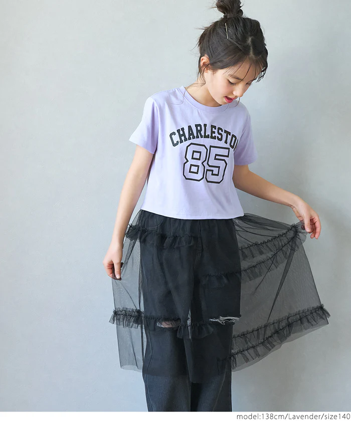 セール★1490円→990円 チュールスカートドッキングTシャツ キッズ メール便不可 - Image 9