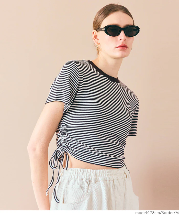 WEB限定セール ★1490円→550円リブドローストリングトップス レディース メール便不可 - Image 11