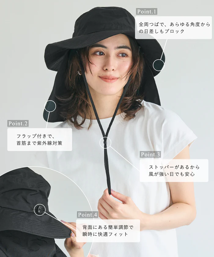 WEB限定セール★2490円→1490円日除けハット レディース メール便不可 - Image 5