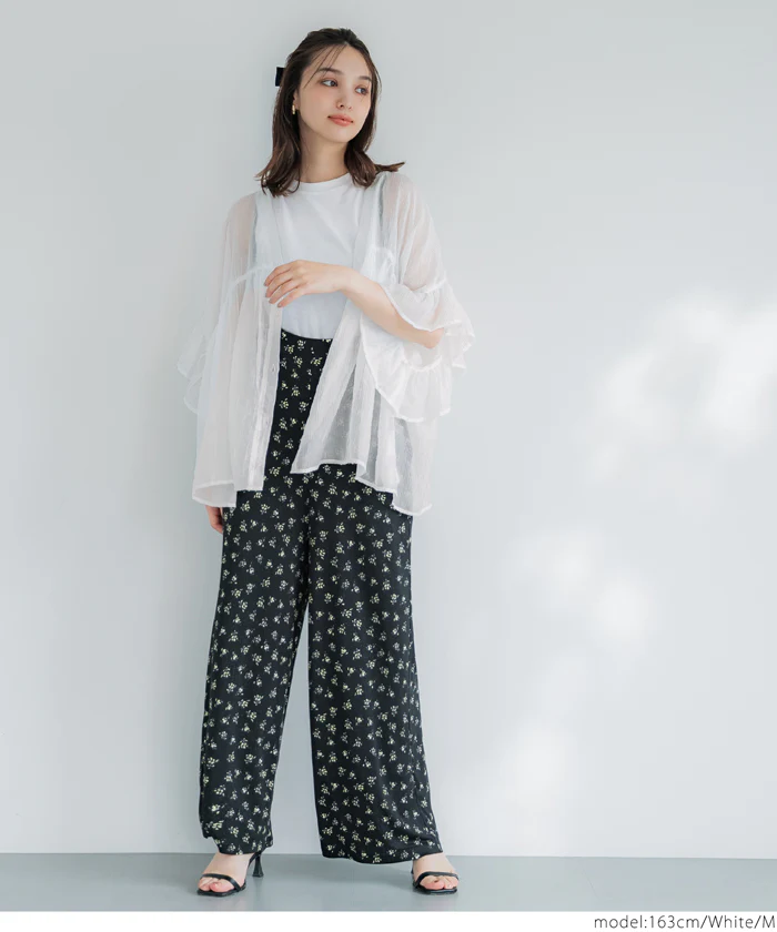 袖フリルシアーブラウス レディース メール便不可 - Image 12