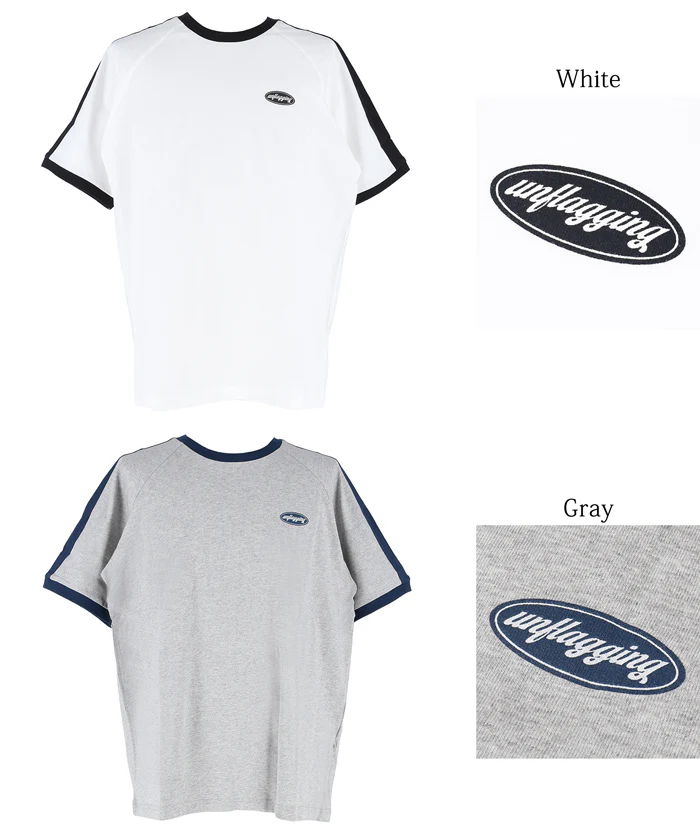 セール★1490円→990円 リンガーラインロゴラグランTシャツ メンズ メール便不可 - Image 13