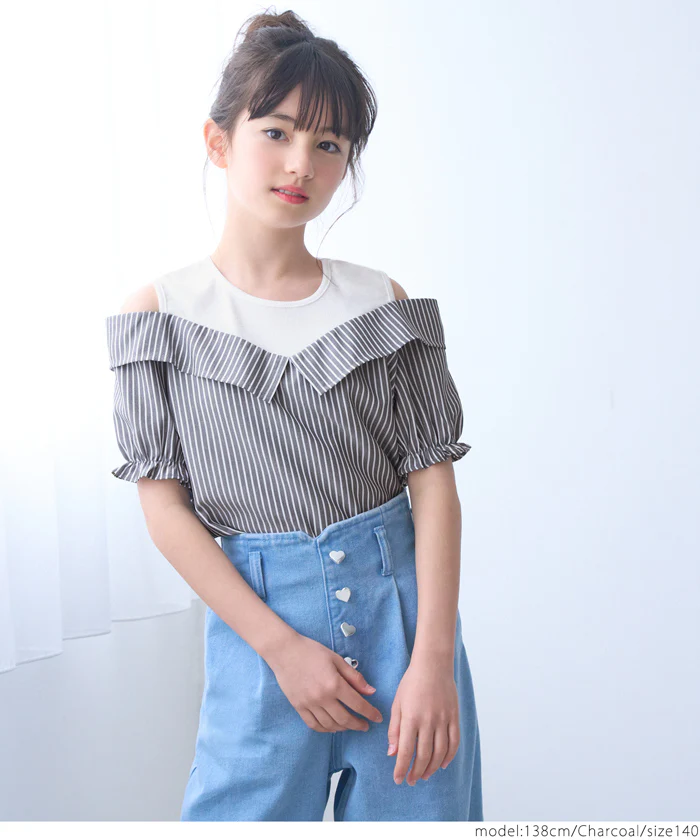 タンクドッキング肩あきブラウス キッズ メール便不可 - Image 10
