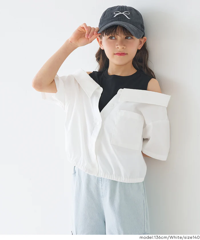 タンクドッキングオープンショルダーシャツ キッズ メール便不可 - Image 11