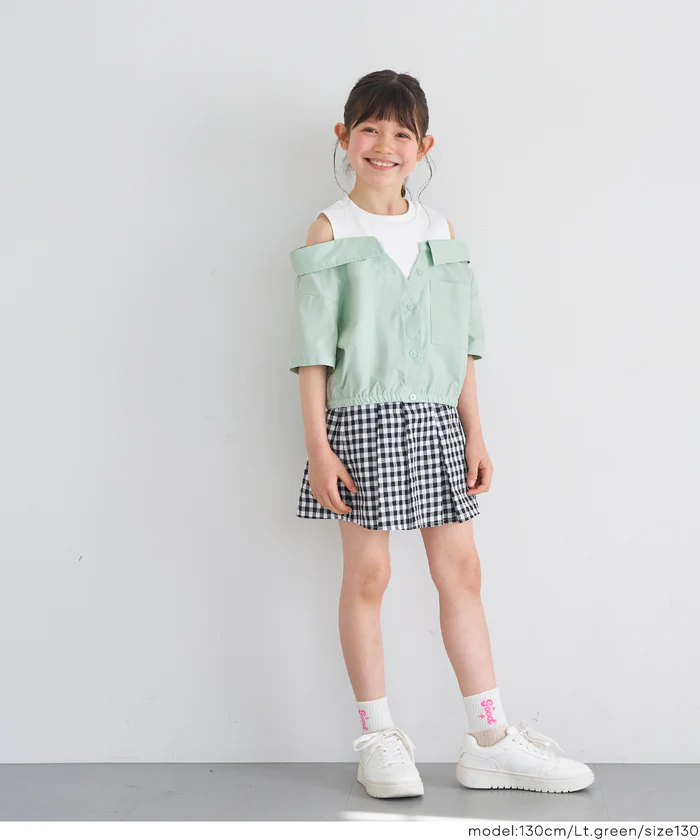 タンクドッキングオープンショルダーシャツ キッズ メール便不可 - Image 13