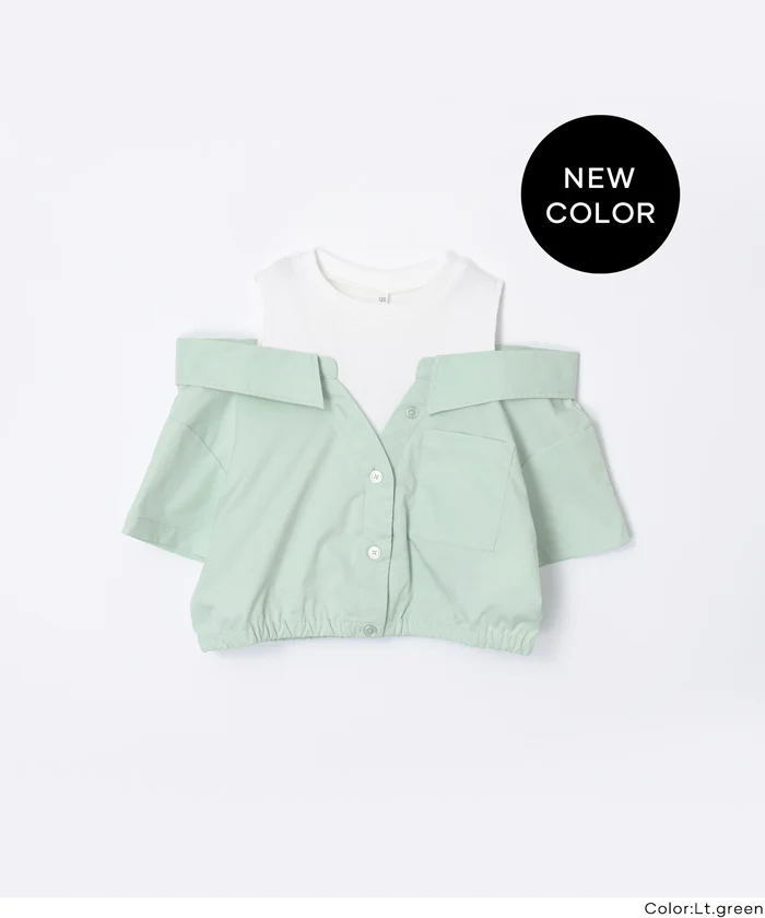 タンクドッキングオープンショルダーシャツ キッズ メール便不可 - Image 20