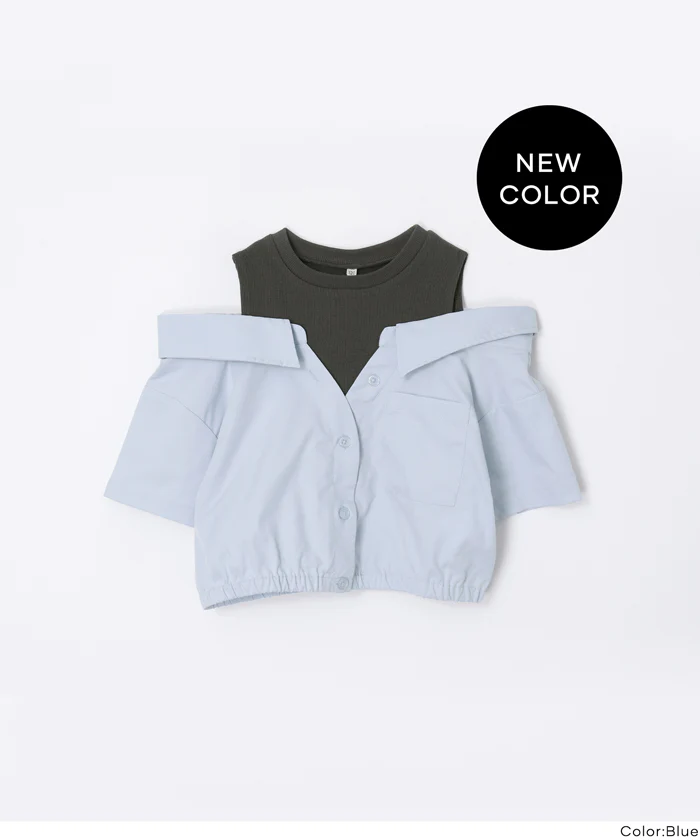 タンクドッキングオープンショルダーシャツ キッズ メール便不可 - Image 21