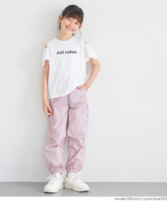 レースアップポケットパラシュートパンツ キッズ メール便不可 - Image 10