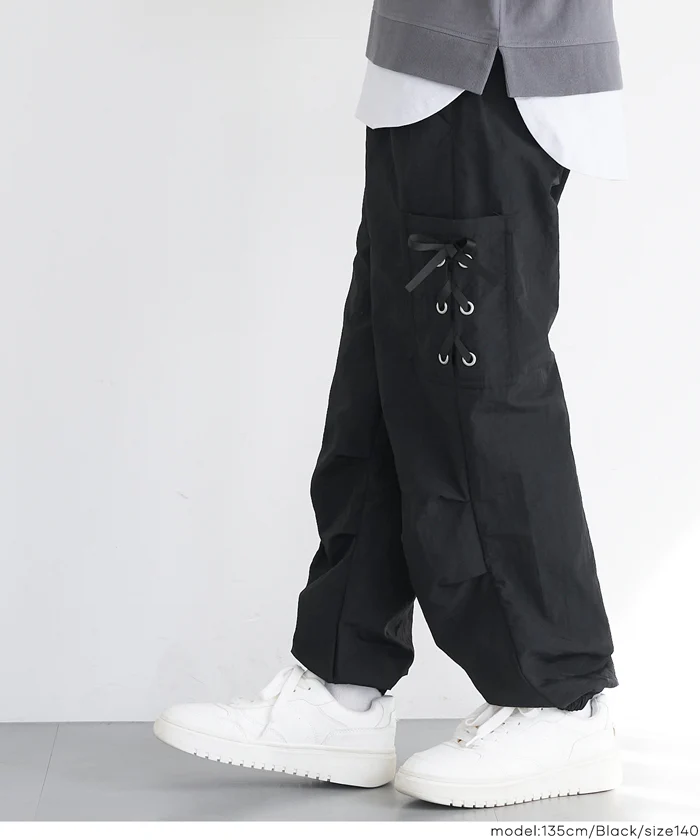 レースアップポケットパラシュートパンツ キッズ メール便不可 - Image 13