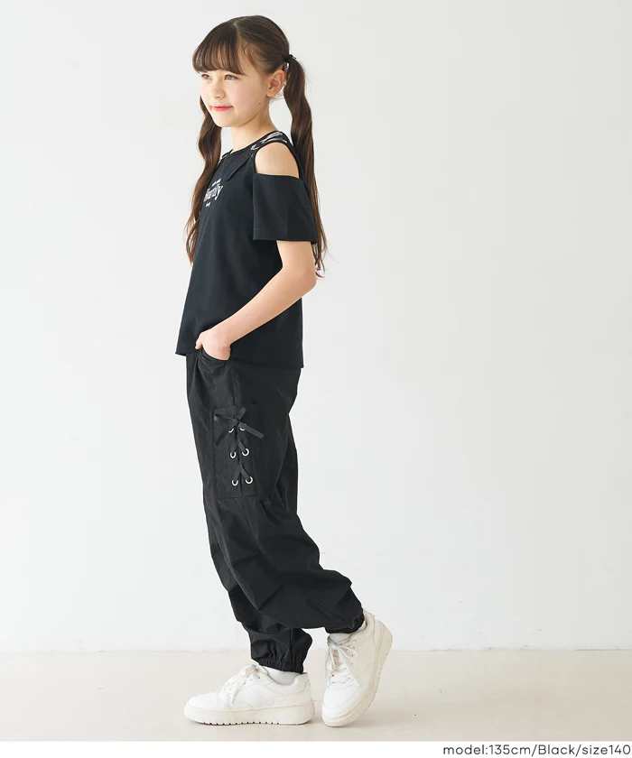 レースアップポケットパラシュートパンツ キッズ メール便不可 - Image 14