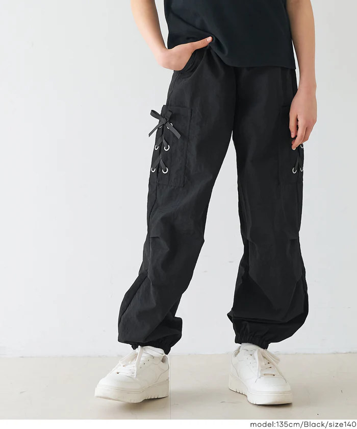 レースアップポケットパラシュートパンツ キッズ メール便不可 - Image 15