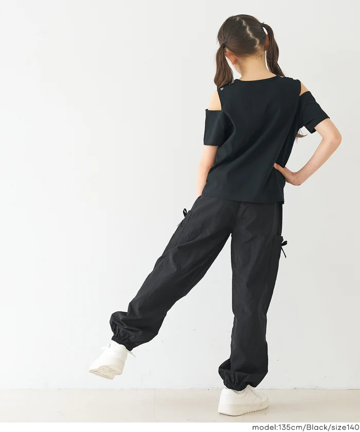 レースアップポケットパラシュートパンツ キッズ メール便不可 - Image 16