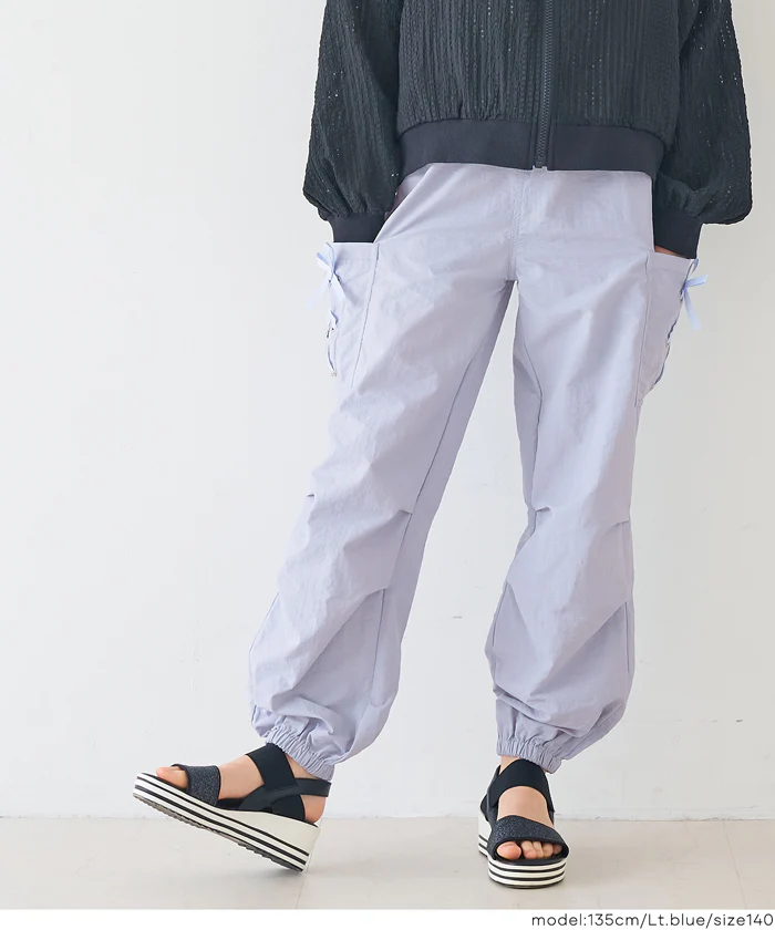 レースアップポケットパラシュートパンツ キッズ メール便不可 - Image 5