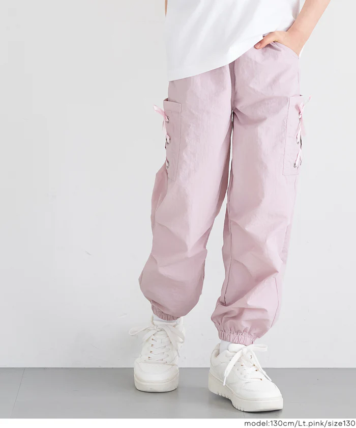 レースアップポケットパラシュートパンツ キッズ メール便不可 - Image 7