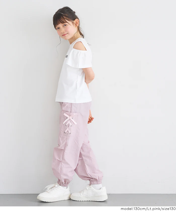 レースアップポケットパラシュートパンツ キッズ メール便不可 - Image 8