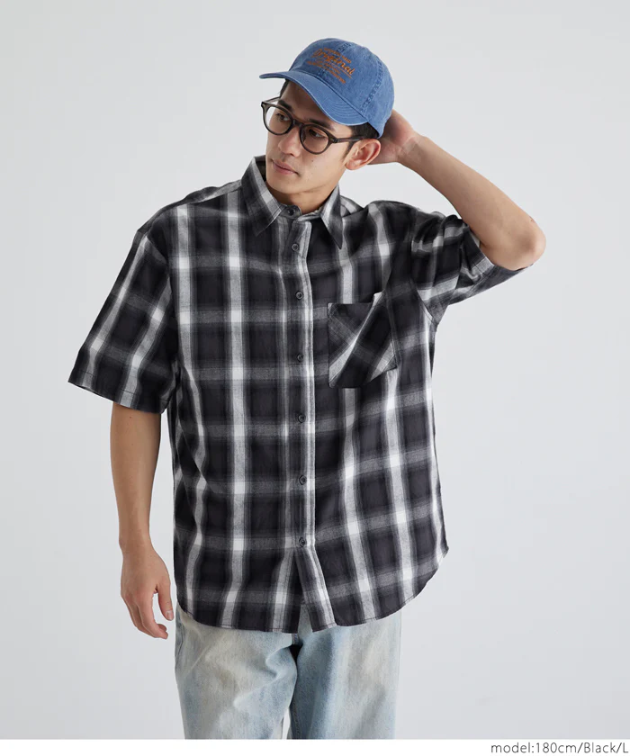WEB限定セール★2690円→990円 オンブレーチェックシャツ メンズ メール便不可 - Image 10