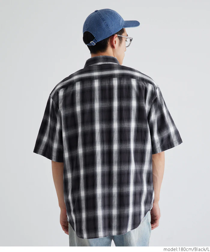 WEB限定セール★2690円→990円 オンブレーチェックシャツ メンズ メール便不可 - Image 8