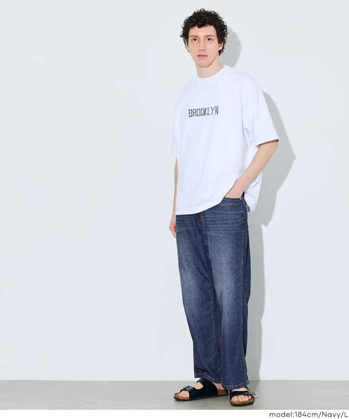 サマーデニムワイドパンツ メンズ メール便不可 - Image 10