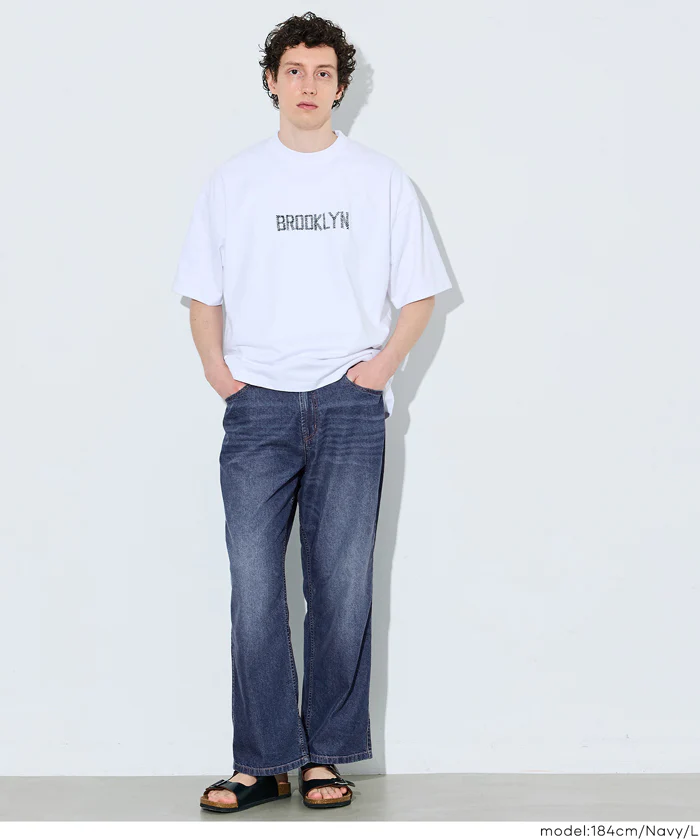 サマーデニムワイドパンツ メンズ メール便不可 - Image 13
