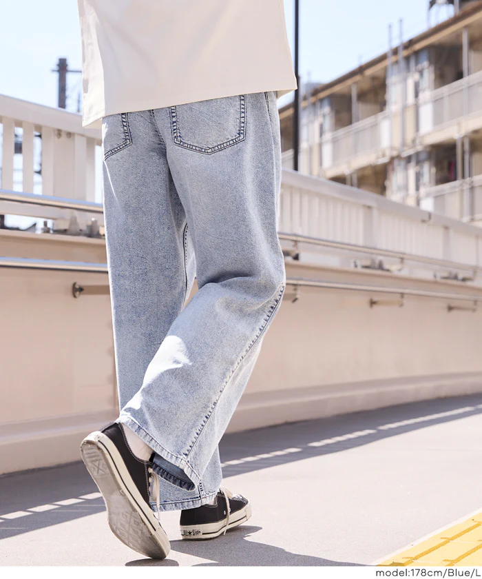 サマーデニムワイドパンツ メンズ メール便不可 - Image 5