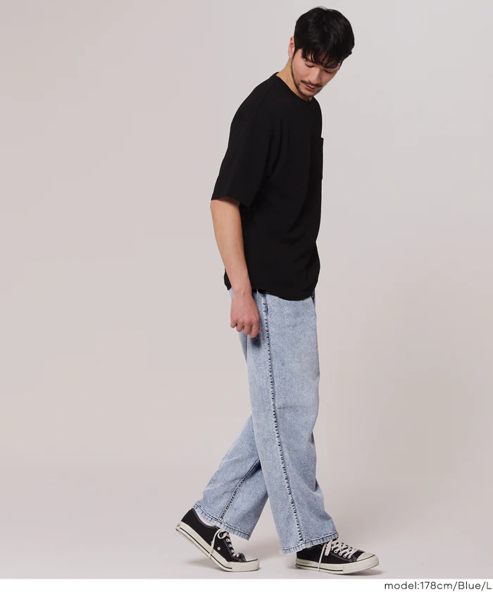 サマーデニムワイドパンツ メンズ メール便不可 - Image 8