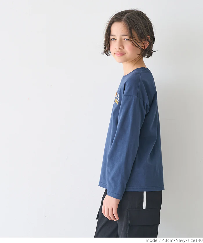 セール★990円→550円 ワンポイント刺繍長袖Ｔシャツ キッズ メール便可 - Image 10