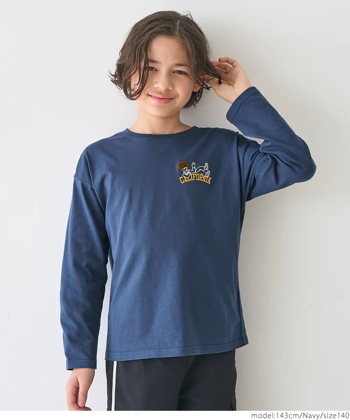 セール★990円→550円 ワンポイント刺繍長袖Ｔシャツ キッズ メール便可 - Image 11