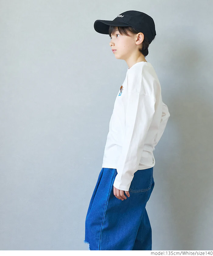 セール★990円→550円 ワンポイント刺繍長袖Ｔシャツ キッズ メール便可 - Image 5