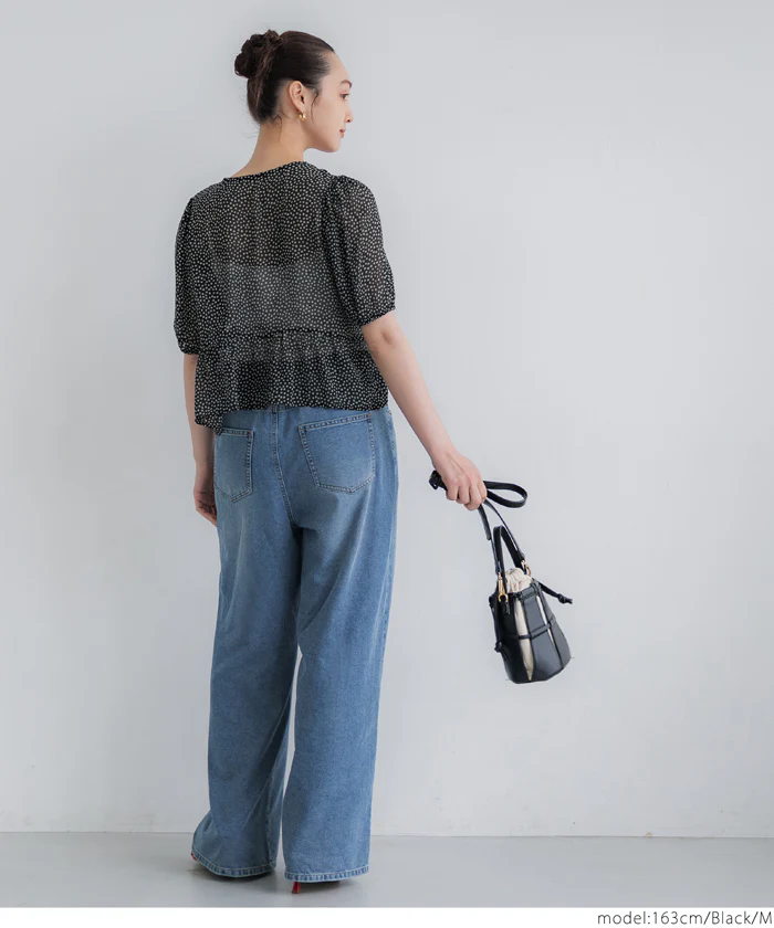 WEB限定セール ★1990円→990円シフォンリボンブラウス レディース メール便不可 - Image 4