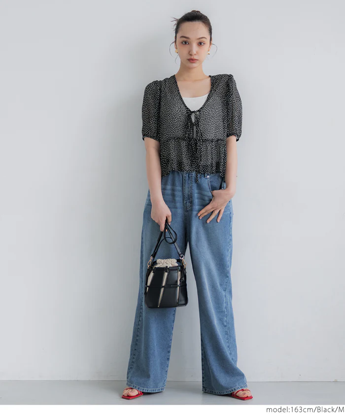 WEB限定セール ★1990円→990円シフォンリボンブラウス レディース メール便不可 - Image 5