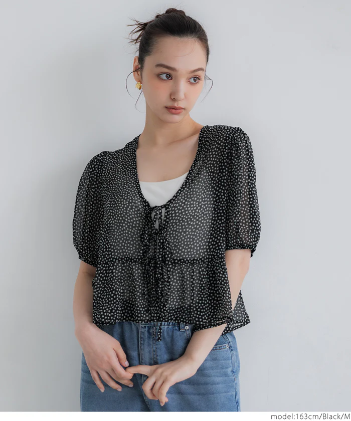 WEB限定セール ★1990円→990円シフォンリボンブラウス レディース メール便不可 - Image 6