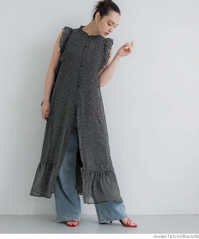 シフォンノースリーブワンピース レディース 送料無料/メール便不可 - Image 11