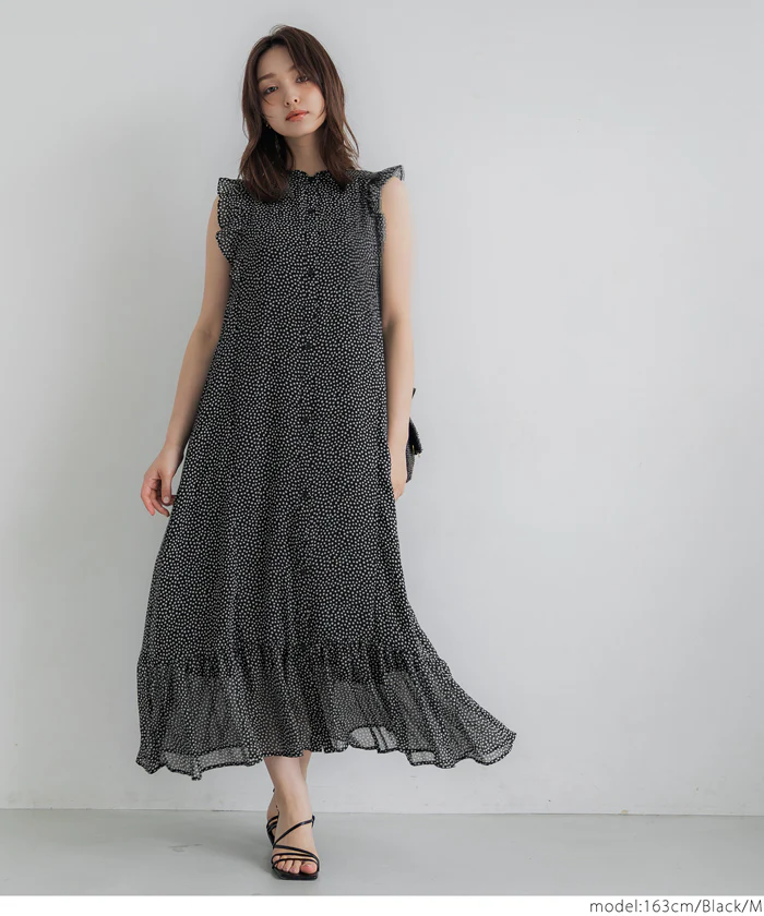 シフォンノースリーブワンピース レディース 送料無料/メール便不可 - Image 6