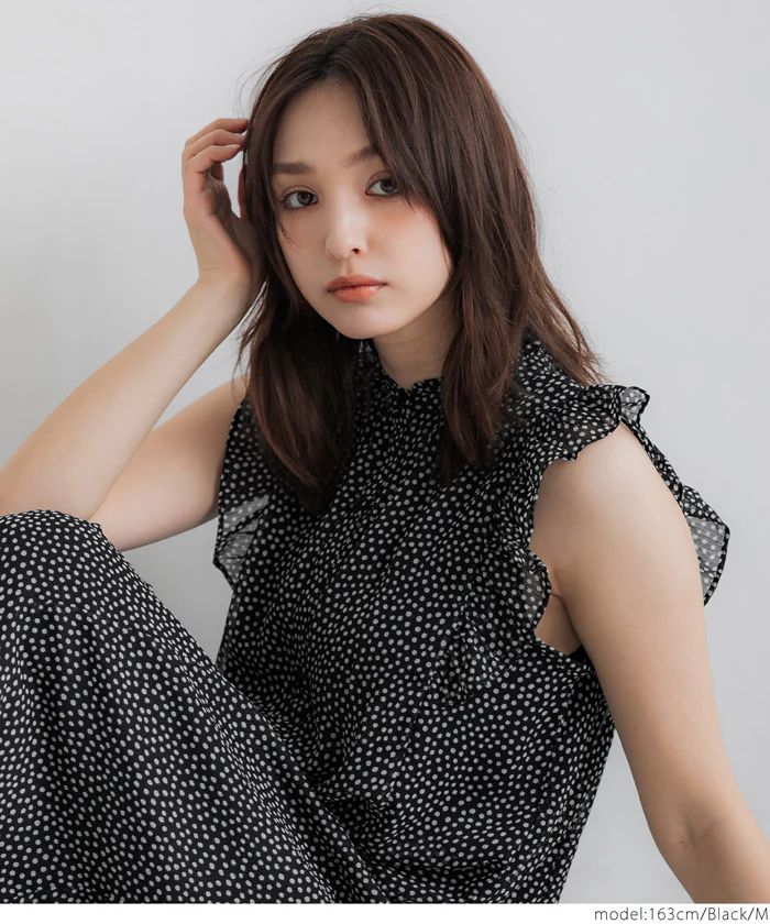 シフォンノースリーブワンピース レディース 送料無料/メール便不可 - Image 7