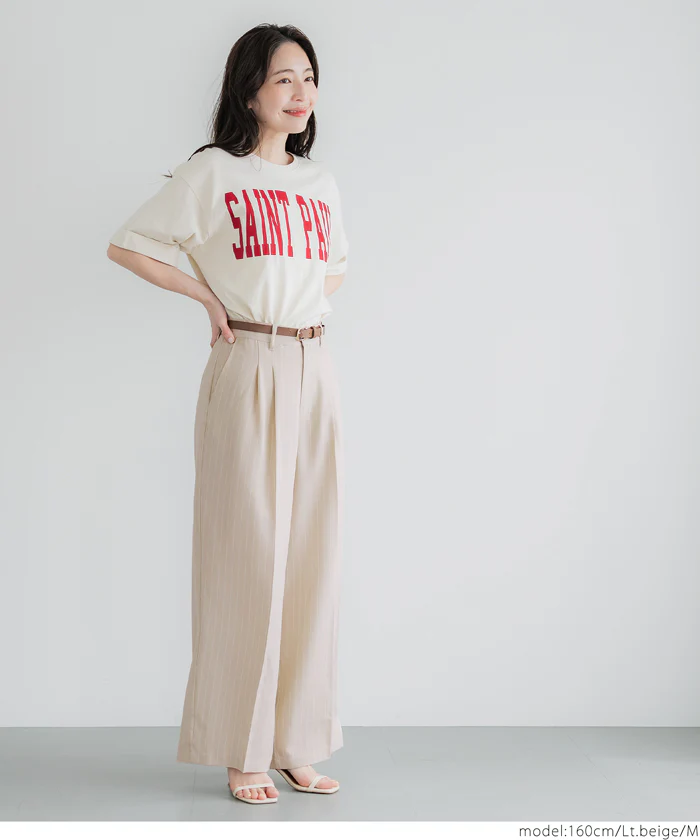 セール★3490円→1490円 ストライプワイドパンツ レディース メール便不可 - Image 11