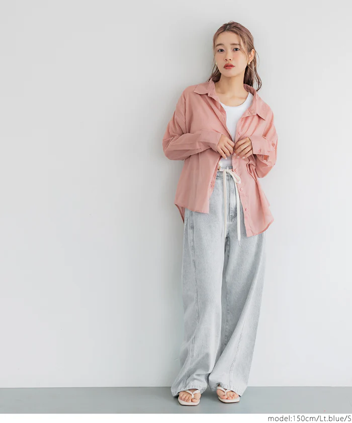 紐付きデニムパンツ レディース 送料無料/メール便不可 - Image 8