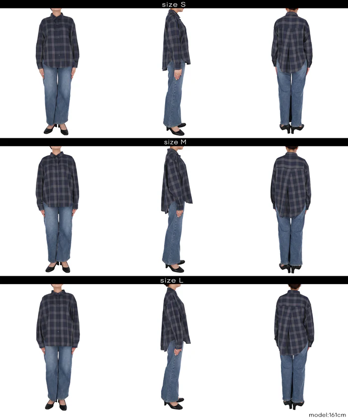 チェックビッグシャツ レディース メール便不可 - Image 15