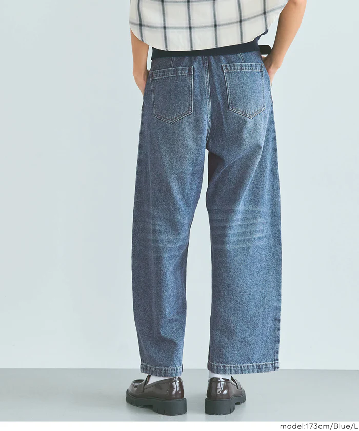 セール★3490円→2490円タックデニムパンツ レディース メール便不可 - Image 11
